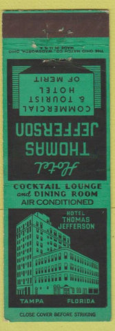 Matchbook Cover - Hotel Thomas Jefferson Tampa FL