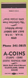 Matchbook Cover - A Coins and Stamps Tropical Fish Cleveland OH