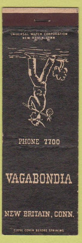 Matchbook Cover - Vagabondia New Britain CT