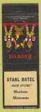 Matchbook Cover - Stahl Hotel Bier Beer Stube Mankato MN WEAR