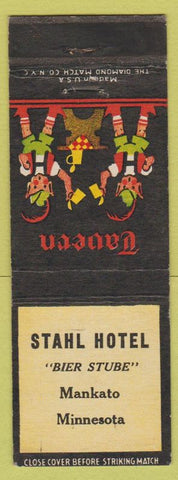 Matchbook Cover - Stahl Hotel Bier Beer Stube Mankato MN WEAR