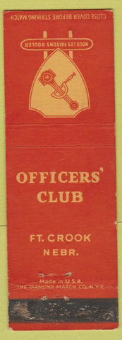 Matchbook Cover - Officers' Club Fort Crook NE WEAR