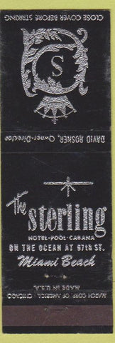 Matchbook Cover - Sterling Hotel Miami Beach FL
