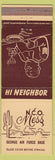 Matchbook Cover - NCO Mess George Air Force Base cactus WEAR