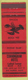 Matchbook Cover - Cunningham Hotel Bar Harbor ME lobster