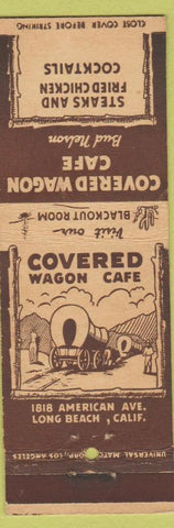 Matchbook Cover - Covered Wagon Cafe Long Beach CA WEAR
