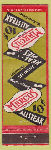 Matchbook Cover - Marcus Steak Sandwiches Detroit MI