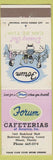 Matchbook Cover - Forum Cafeterias Miami FL