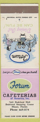 Matchbook Cover - Forum Cafeterias Miami FL