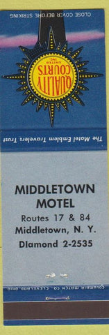 Matchbook Cover - Middletown Motel Middletown NY