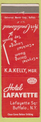 Matchbook Cover - Hotel Lafayette Buffalo NY