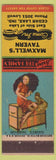 Matchbook Cover - Maxwell's Tavern Cedar Lake IN pinup