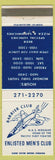 Matchbook Cover - Barrier Club NAS Miramar Men's Club