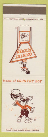 Matchbook Cover - Country Boy Kitchens hamburgers Minneapolis MN