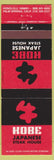 Matchbook Cover - Hobe Japanese Steak House Palm Springs CA Honolulu