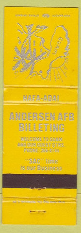 Matchbook Cover - Andersen Air Force Base Billeting