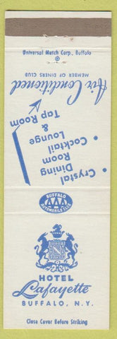 Matchbook Cover - Hotel Lafayette Buffalo NY