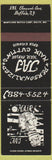 Matchbook Cover - Taj Hair Parlor Buffalo NY girlie SAMPLE