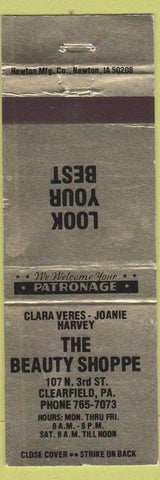 Matchbook Cover - Beauty Shoppe Clearfield PA WEAR