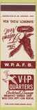 Matchbook Cover - VIP Quarters Falcons Nest Air Force Base