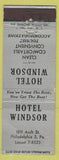 Matchbook Cover - Hotel Windsor Philadelphia PA WORN
