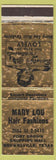 Matchbook Cover - Mary Lou Hair Salon Brownsville TX POOR SURFACE girlie