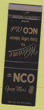 Matchbook Cover - NCO Open Mess Camp LeRoy Johnson