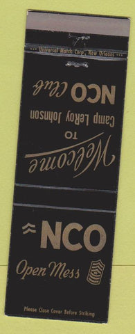 Matchbook Cover - NCO Open Mess Camp LeRoy Johnson