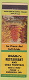Matchbook Cover - Biddle's Restaurant Cromwell IN low phone #