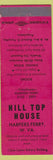 Matchbook Cover - Hill Top House Harpers Ferry WV