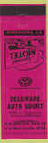 Matchbook Cover - Delaware Auto Court New Castle DE