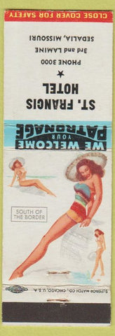 Matchbook Cover - ST Francis Hotel Sedalia MO pinup