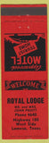 Matchbook Cover - Royal Lodge Lamesa TX
