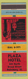 Matchbook Cover - Plaza Hotel Galesburg IL