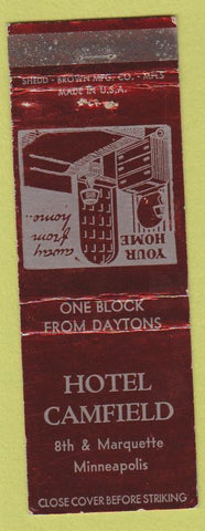 Matchbook Cover - Hotel Camfield Minneapolis MN