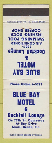 Matchbook Cover - Blue Bay Motel Miami Beach FL