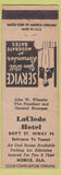 Matchbook Cover - LaClede Hotel Mobile AL