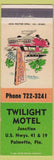 Matchbook Cover - Twilight Motel Palmetto FL