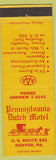 Matchbook Cover - Pennsylvania Dutch Motel Denver PA