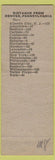 Matchbook Cover - Pennsylvania Dutch Motel Denver PA