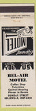 Matchbook Cover - Bel Air Motel Belleville ON
