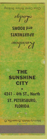 Matchbook Cover - Rainbow Lodge Apartments Motel St Petersburg FL