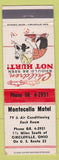 Matchbook Cover - Montecello Motel Circleville OH