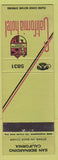 Matchbook Cover - California Hotel San Bernardino CA