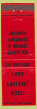 Matchbook Cover - Lord Carteret Motel Beaufort SC