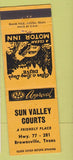 Matchbook Cover - Sun Valley Courts Brownsville TX