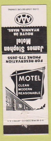 Matchbook Cover - James Stephen Motel Hyannis MA