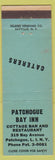 Matchbook Cover - Patchogue Bay Inn LI NY