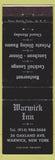 Matchbook Cover - Warwick Inn Warwick NY