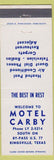 Matchbook Cover - Motel Carby Kingsville TX
